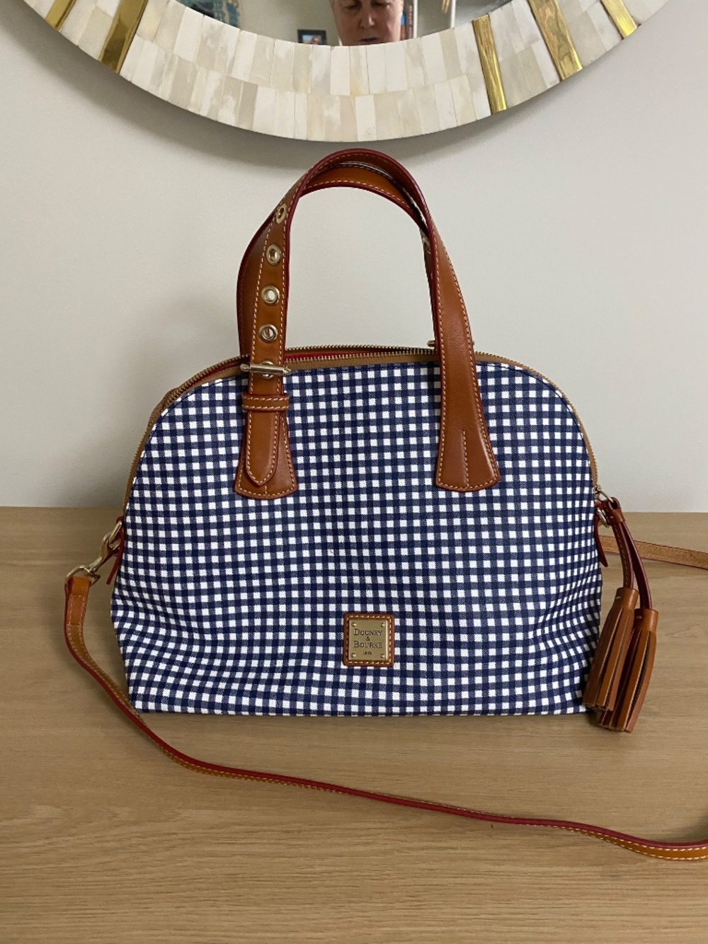 Dooney & Burke Blue Gingham Bag